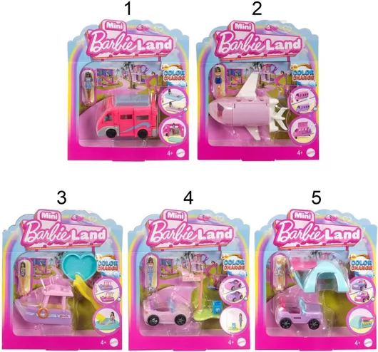 Barbie Mattel Mini Barbieland Όχημα Τυχαία Επιλογή Σχεδίου για 4+ Ετών