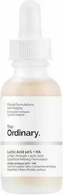 The Ordinary Lactic Acid 10% + HA Direct Ενυδατικό Serum Προσώπου με AHA & Υαλουρονικό Οξύ 30ml