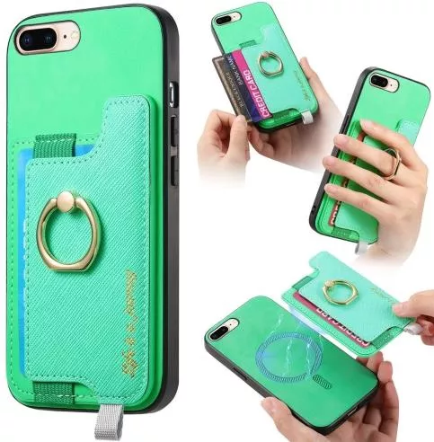 Θήκη Κινητού Wallet για iPhone Plus/8 Plus Retro Magsafe Cross