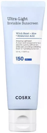 Αντηλιακή Κρέμα Cosrx Ultra-Light Invisible Sunscreen Super Λεπτόρρευστο Ενυδατικό SPF50 50ml