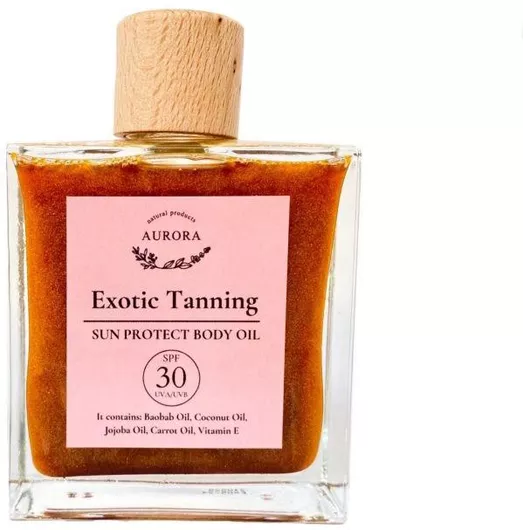 Αντηλιακό Λάδι Σώματος Aurora Cosmetics Exotic Tanning SPF30 100ml