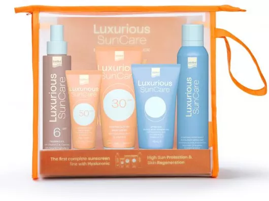 Σετ Αντηλιακών InterMed Luxurious High Protection με Αντηλιακό Προσώπου & Σώματος 5τμχ