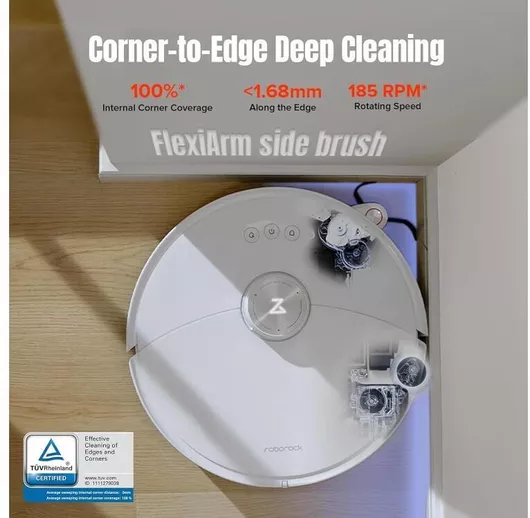 Roborock S8 MaxV Ultra Σκούπα Ρομπότ για Σκούπισμα & Σφουγγάρισμα με Χαρτογράφηση και Wi-Fi Λευκή