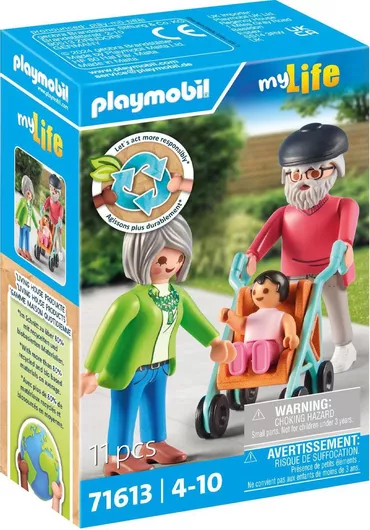 Playmobil Παππούς & Γιαγιά με Μωρό #71613 για 4+ Ετών