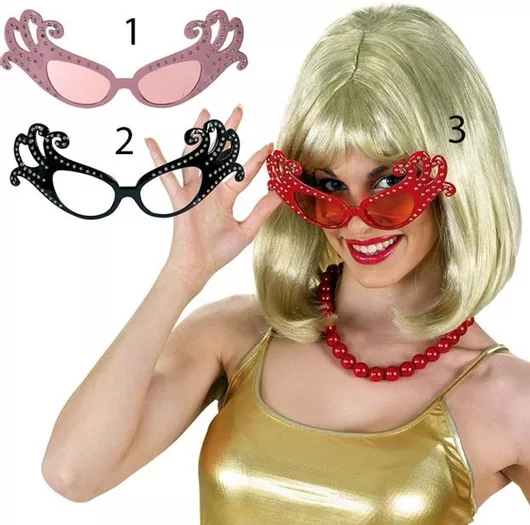 Αποκριάτικο Αξεσουάρ Clown Republic Γυαλιά με Στρας 50' Τυχαία Επιλογή Χρώματος