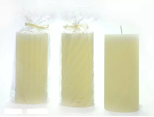 Άοσμο Κερί ArteLibre Κορμός 7x15cm Τυχαία Επιλογή Σχεδίου Μπεζ