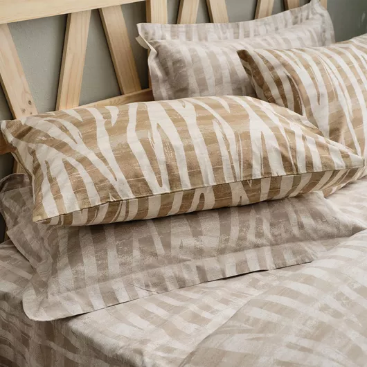 Μαξιλαροθήκη Charalambidis Textiles Safari Βαμβάκι & Πολυεστέρας 70x50cm Καφέ