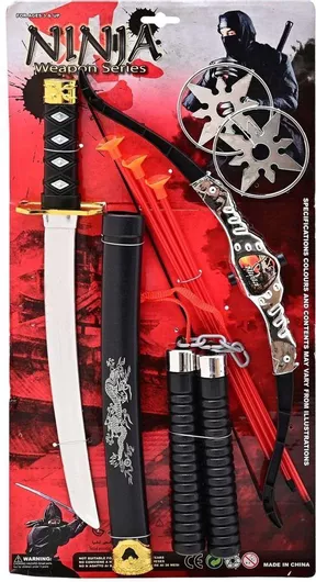 Αποκριάτικο Αξεσουάρ Martin Toys Καρτέλα Ninja με Τόξο & Σπαθί 