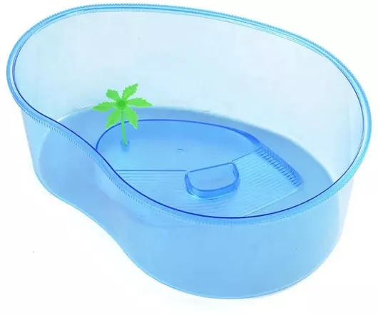 Ενυδρείο Χελώνας Φασόλι L Πλαστικό 39.5x27x14.5cm Γαλάζιο