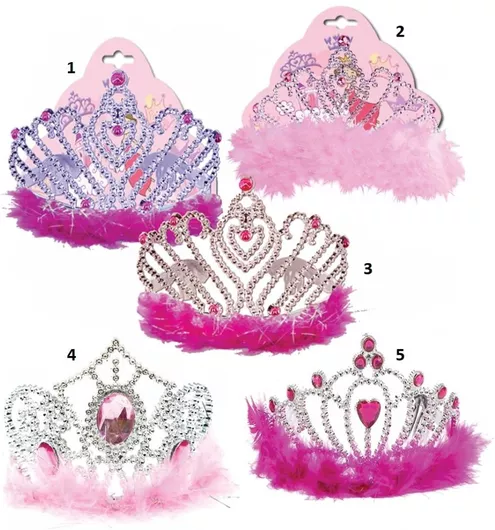 Αποκριάτικο Αξεσουάρ Τσα-Φαλ Στέκα Κορώνα Lux Πριγκίπισσας με Μποα Διάφορα Σχέδια 