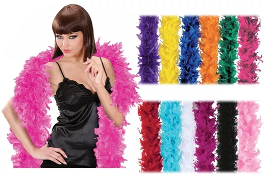 Αποκριάτικο Αξεσουάρ Τσα-Φαλ Μποα Μονόχρωμο 1.80 Τυχαία Επιλογή Σχεδίου 