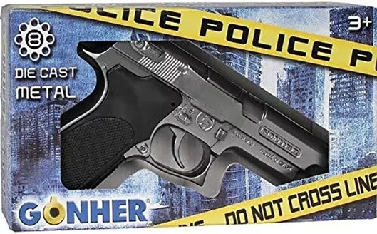 Αποκριάτικο Αξεσουάρ Conher Πιστόλι Μεταλλικό 8 Άσφαιρο Gnher