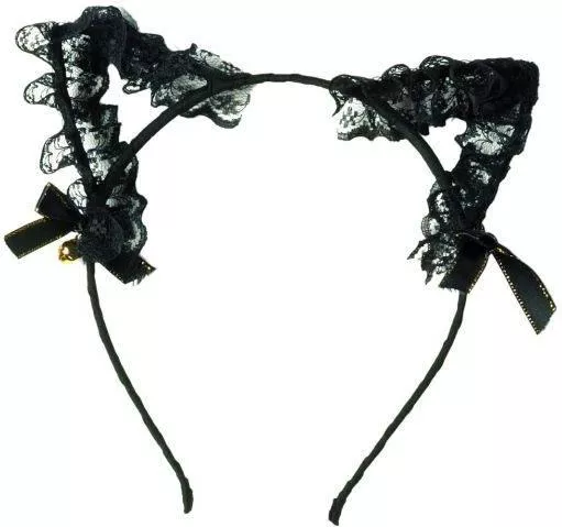 Αποκριάτικο Αξεσουάρ Fun Fashion Στέκα Γάτας Μεταλλική με Δαντέλα