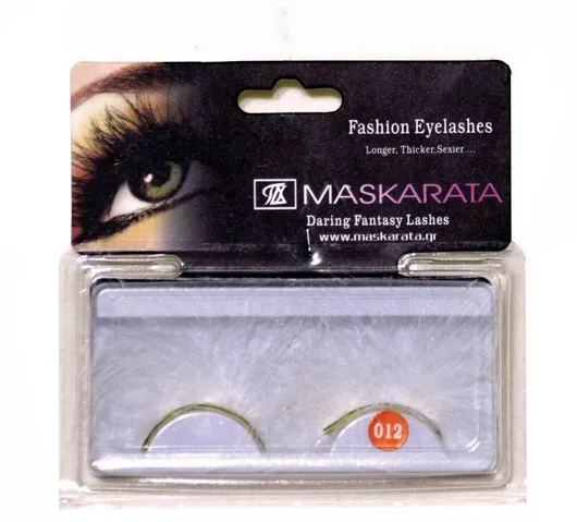 Αποκριάτικο Αξεσουάρ Βλεφαρίδες Πουπουλένιες Λευκό 