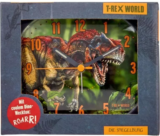 Επιτραπέζιο Ρολόι Die Spiegelburg Ξυπνητήρι T-Rex 14x11x6cm Μαύρο