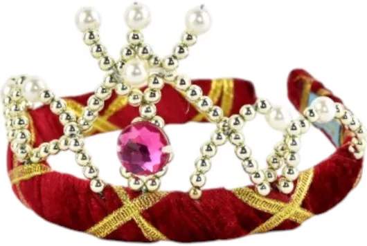 Παιδική Αποκριάτικη Τιάρα Den Goda Fen Βελούδινη Κόκκινο