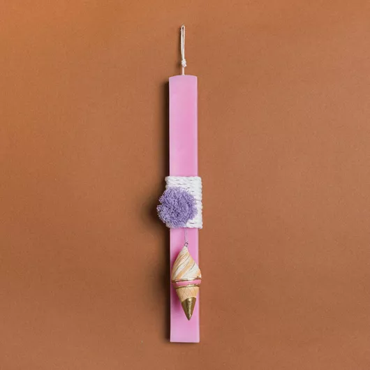 Πασχαλινή Λαμπάδα Beauty Home Παγωτό Πλακέ Ροζ