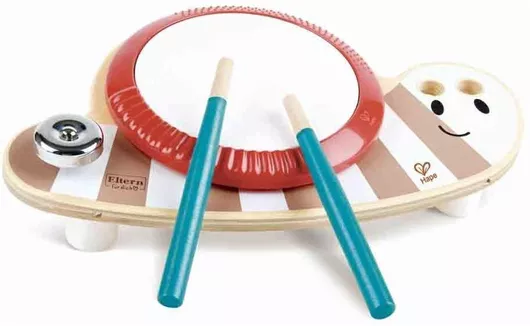 Μουσικό Παιχνίδι Τύμπανο Hape Early Melodies Ξύλινο Drum Slug Dan 