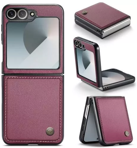 Θήκη Κινητού Back Cover για Samsung Galaxy Z Flip6 Δερματίνη Κόκκινο