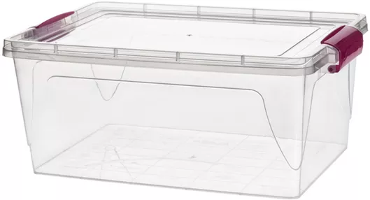 Κουτί Αποθήκευσης Πλαστικό με Καπάκι 15lt 42x27x18cm Διάφανο