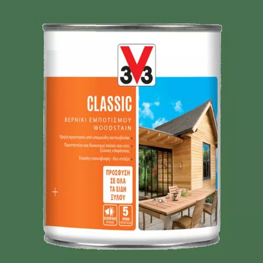 Βερνίκι V33 Classic Εμποτισμού Διαλύτου Όρεγκον 750ml