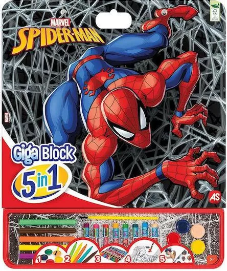 Σετ Ζωγραφικής As Company Giga Block 5 σε 1 Marvel Spiderman 