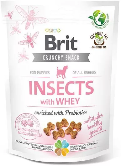 Snack Σκύλου Brit Crunchy Cracker Puppy Insects με Πρωτείνη Εντόμων 200gr