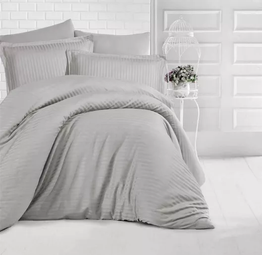 Σετ Μαξιλαροθήκες Linea Home Soft Satin 50x70cm Ασημί 2τμχ