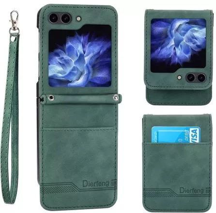 Θήκη Κινητού Back Cover για Samsung Galaxy Z Flip6 Πλαστικό με Hand Strap Πράσινο