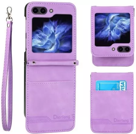 Θήκη Κινητού Back Cover για Samsung Galaxy Z Flip6 Πλαστικό με Hand Strap Μοβ