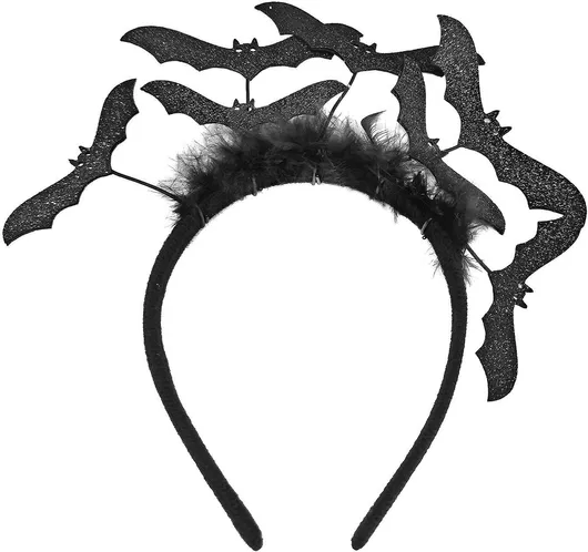 Αποκριάτικο Αξεσουάρ Carnavalista Στέκα με Νυχτερίδες & Τούλι Μαύρο