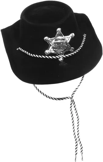 Αποκριάτικο Αξεσουάρ Carnavalista Καπέλο Σερίφη Πλαστικό Καστόρι Μαύρο