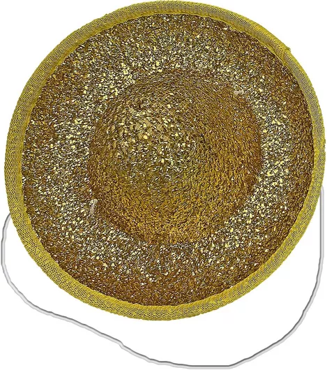 Αποκριάτικο Αξεσουάρ Carnavalista Καπελάκι Μίνι με Σκοινάκι Χρυσόσκονης Μεξικάνικο 12x7cm