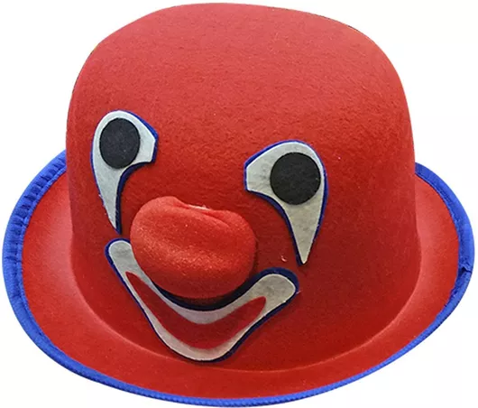 Αποκριάτικο Αξεσουάρ Carnavalista Καπέλο Ημίψηλο με Σχέδια Κλόουν 23x28x10cm Τυχαία Επιλογή Σχεδίου