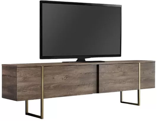 Έπιπλο Τηλεόρασης Megapap Luxe 180x30x50cm Καφέ/ Χρυσό