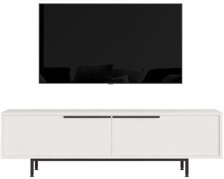 Έπιπλο Τηλεόρασης ArteLibre Finchley από Μοριοσανίδα & Μέταλλο 160x35.5x45.1cm Λευκό