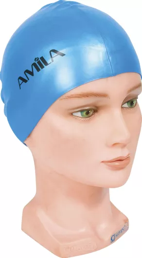 Σκουφάκι Κολύμβησης Amila Basic Μπλε Ανοιχτό