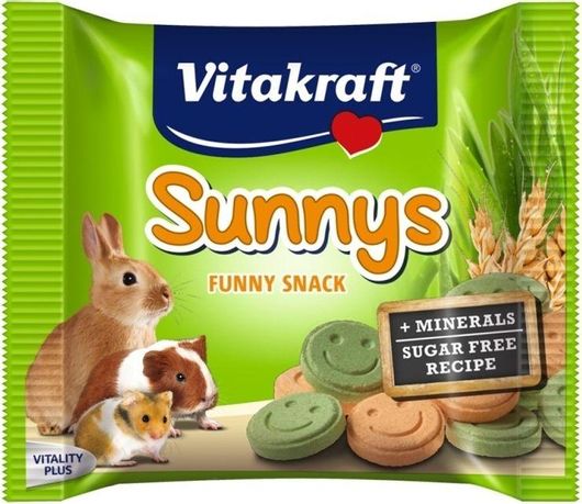 Λιχουδιά Vitakraft για Ινδικό Χοιρίδιο / Κουνέλι / Χάμστερ Sunnys Funny Snack 50gr