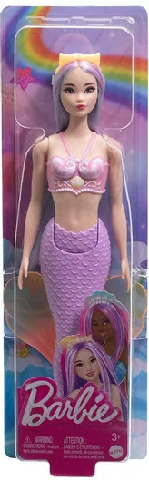 Barbie Mattel Κούκλα Νέα Γοργόνα Μοβ Ουρά για 3+ Ετών