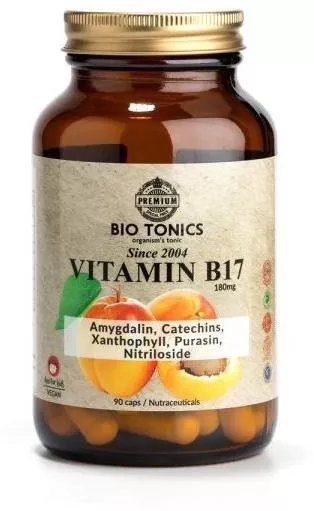 Bio Tonics Vitamin B17 Βιταμίνη για την Υγεία του Νευρικού Συστήματος 180mg 90 Φυτικές Κάψουλες