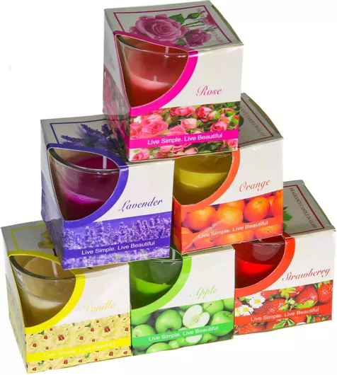 Αρωματικό Κερί Viosarp σε Γυάλινο Βάζο Τυχαία Επιλογή Αρώματος