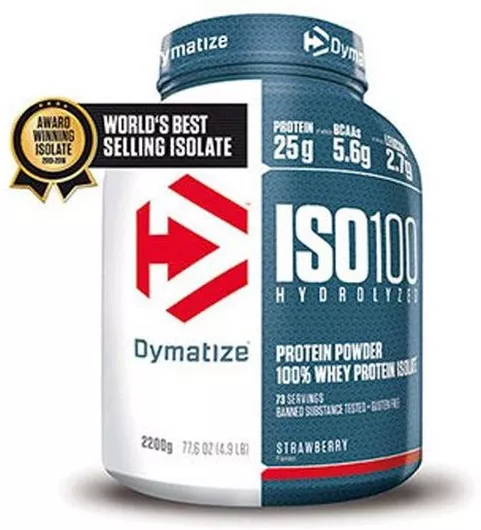 Dymatize ISO 100 Hydrolyzed Πρωτεΐνη Ορού Γάλακτος Χωρίς Γλουτένη με Γεύση Gourmet Chocolate 2.2kg