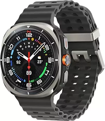 Samsung Galaxy Watch Ultra L705 47mm LTE Titanium Case Silver & Silicone Strap Black