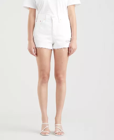 Levi's 501 Γυναικείο Τζιν Ψηλόμεσο Σορτς Λευκό
