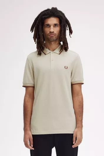 Fred Perry Polo Μπλούζα Κοντομάνικη Whisky Brown