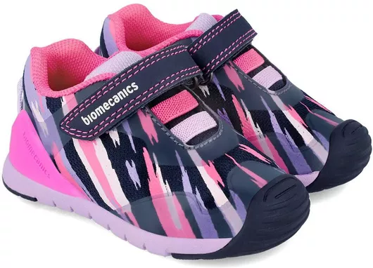 Biomecanics Δερμάτινα Παιδικά Μποτάκια με Σκρατς Μοβ