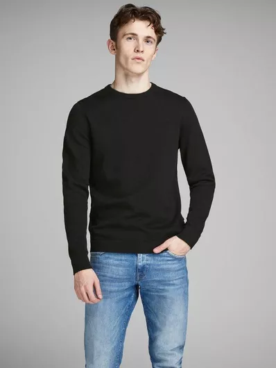 Jack & Jones Πουλόβερ Μακρυμάνικο Μαύρο
