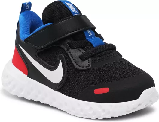 Nike Revolution 5 Αθλητικά Παιδικά Παπούτσια Running με Σκρατς Black / White / University Red