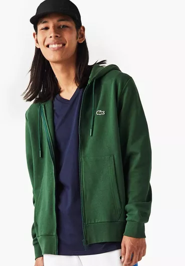 Lacoste Φούτερ με Κουκούλα Πράσινο