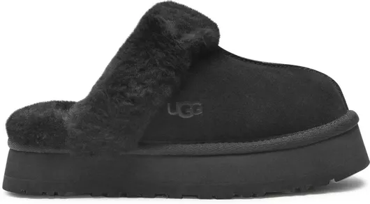 Ugg Australia Disquette Χειμερινές Γυναικείες Παντόφλες με Γούνα Μαύρο